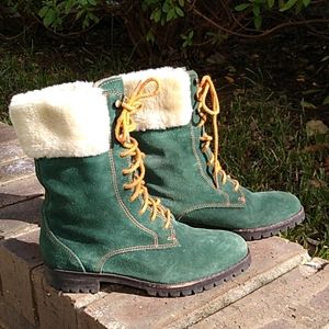 NWOT Cole Haan Nike Air Faux Fur Combat Suede Boot